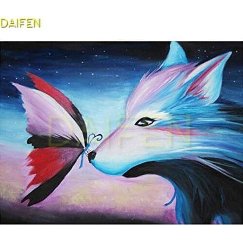 DIY 3D Diamond mosaic Full Round Diamond embroidery cartoon animals Full Square Diamond painting Cross stitch Wolf butterfly fox