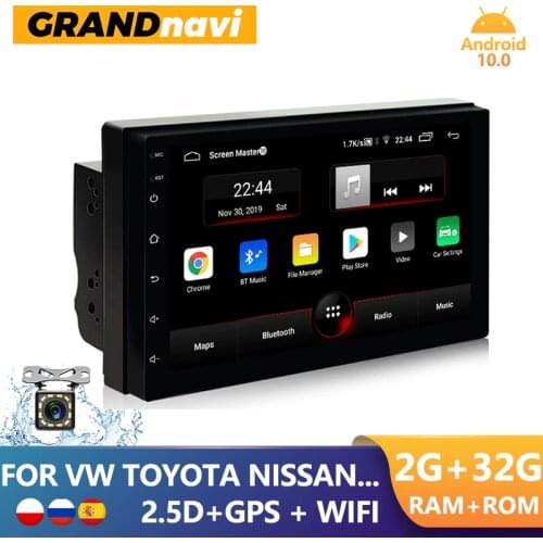 GRANDnavi 2din Android GPS Car Radio 2.5D Touch Screen Car Multimedia Player Navigation Autoradio 2Din For Toyota Nissan Hyundai