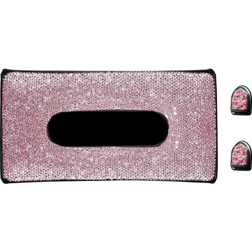 Car Tissue Holder Sun Visor Vehicle Napkin Box 24x14cm Shining Mask Hanger