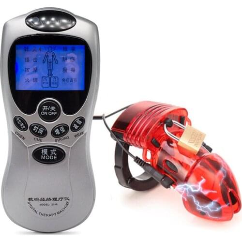 Electro Shock Chastity Cage Penis Sleeve Electro Penis Stimulation CB6000s Male Chastity Device Cock Cage Cbt Sex Toys For Men