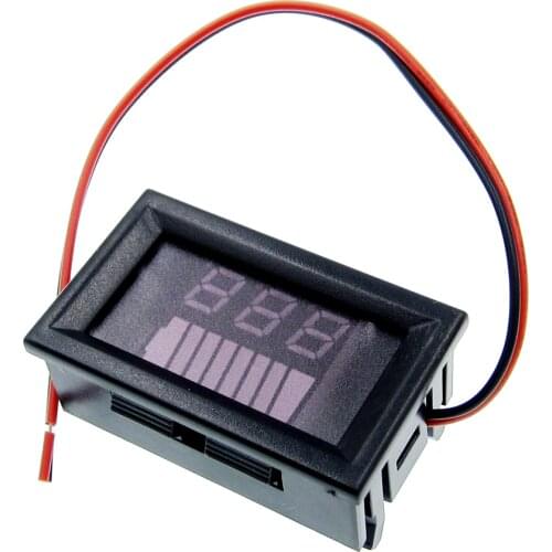 12V ACID Red Lead Battery Capacity Indicator Charge Level Lead-acid LED Tester Voltmeter For