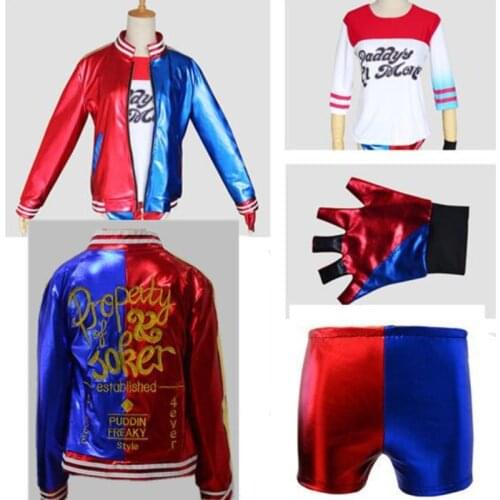 Movie character clown costume cosplay costume Gloves, shorts and T-shirt