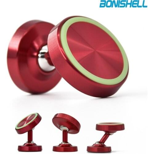 Magnetic suction bracket 360 degree rotating bracket car aluminum alloy mobile phone bracket noctilucent metal bracket