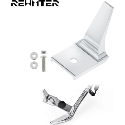 Motorcycle Chrome Foot Pedal Stand Kickstand Extension For Harley Softail Cross Bones Springer FLSTSB 08-11 Deluxe Fat Boy 07-17