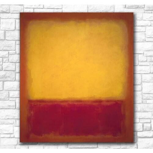 Wall Pictures For Living Room Abstract Mark Rothko Yellow over Purple, 1956 Canvas Art Home Decor Modern Oil Painting