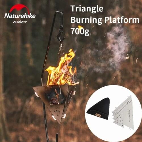 Naturehike Camping Stove Triangle Burning Platform Ultralight Stainless Steel Grill Outdoor Bonfire Warm Oneself Hanging Furnace