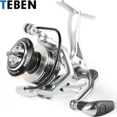 NEW TEBEN ST 2000-6000 Saltwater Spinning Fishing Reel 5+1BB 5.2:1/4.9:1 Gear Ratio Aluminum Spool lure Carp Fishing Reel