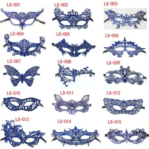 New Products Blue Bronzing Lace Sexy Masquerade Party Unshaped Mask Halloween Celebration Women Mask Wholesale 50pcs/lot