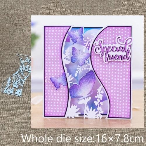 New Design Craft Metal stencil mold Cutting Dies butterfly flower background scrapbook die cuts Album Paper Card Craft Embossing