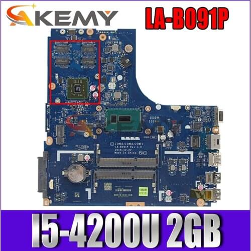 Genuine LA-B091P for Lenovo Ideapad B50-70 Laptop Motherboard FRU:5B20G06294 SR170 I5-4200U DDR3L 2GB Fully Tested High quality