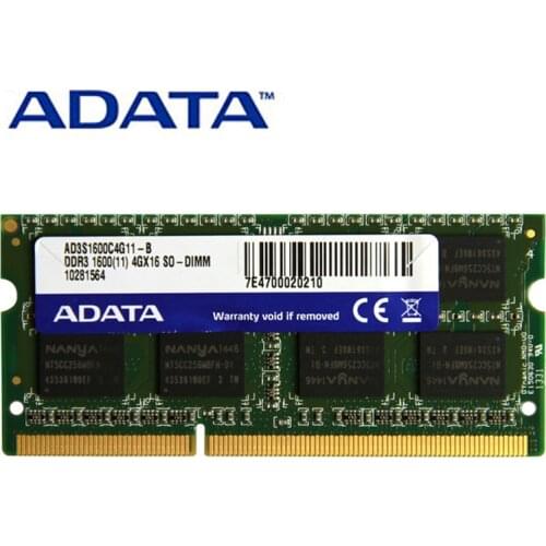 ADATA DDR3 DDR3L 1.35V 1.5V SO-DIMM 2GB 4GB 8GB 1333MHz 1600Mhz Memory Ram PC3-12800 For Notebook ThinkPad Acer Laptop RAMs