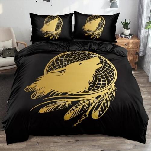 3D Beddings Pillow Shames Sets Comforter Covers Linens Beds King Queen Full Twin Size Black Bohemian Custom Design Bedclothes
