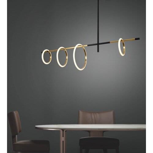 Postmodern LED Magnetic attraction Chandelier lighting Novelty living room Pendente Lamps bedroom dining deco Ring Hanging Light