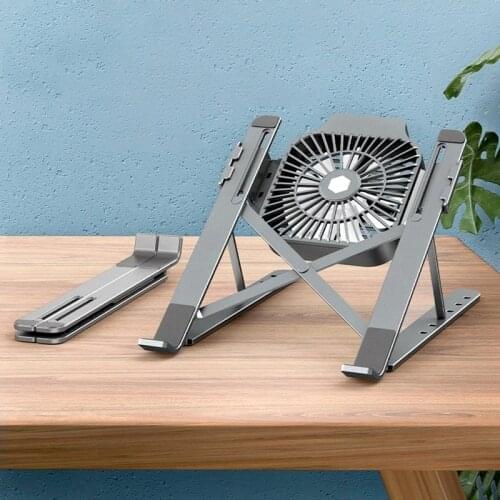 Adjustable Laptop Stand Foldable Support Base Notebook Stand Holder with Cooling Fan for Easy Carrying HP DELL Radiator