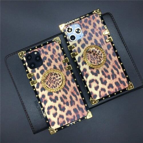 Luxury Glitter Leopard Print Cover Soft Gold Vintage Square Case for Motorola Moto G Power 2021 G Stylus Moto G Play One 5G Ace
