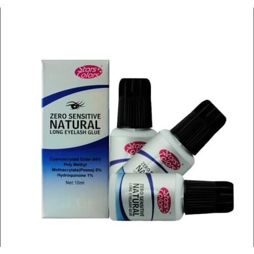 10ml Zero Sensitive Individual Eyelash Glue Low odor No Stimulation Eyelash Extension Adhesive