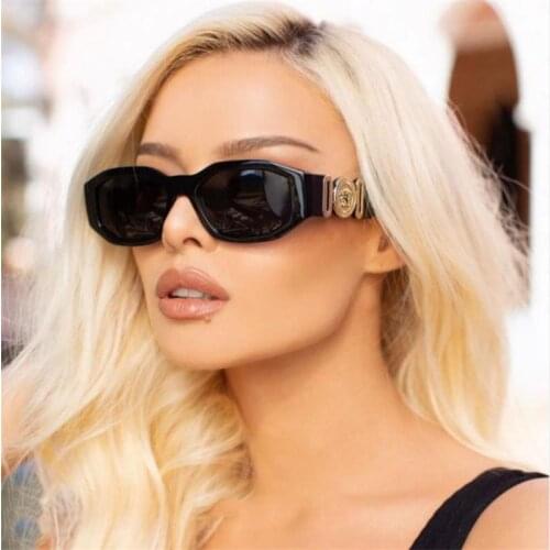 Unique Black Rectangle Sunglasses Ladies Luxury Driving Glasses Trendy Eyeglasses Frame Small Square Sun Glasses Unisex