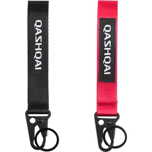 High quality Ribbon Webbing Car key ring Nylon Webbing Keychain with hawk buckle key ring for Nissan Qashqai car Accessories