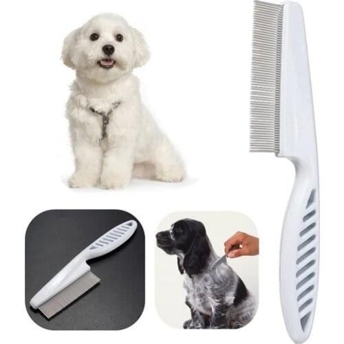 Protect Flea Comb for Cats Dogs Pet Stainless Steel Comfort Flea Hair Grooming Tools Deworming Brush Short Long Hair Fur Remove