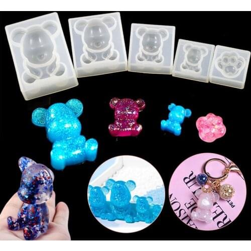 1pc Cute Fashion Silicone Bear Paw Print Shape UV Molds For Resin Jewelry DIY Mold Resin Molds For Jewelry DIY Wedding Party