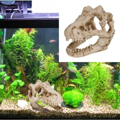 1 Pieces Of Fish Tank Reptile Box Reading Room Landscape Water View Cave Scary Skull Fish Tank Jewelry Home Decoration Crafts