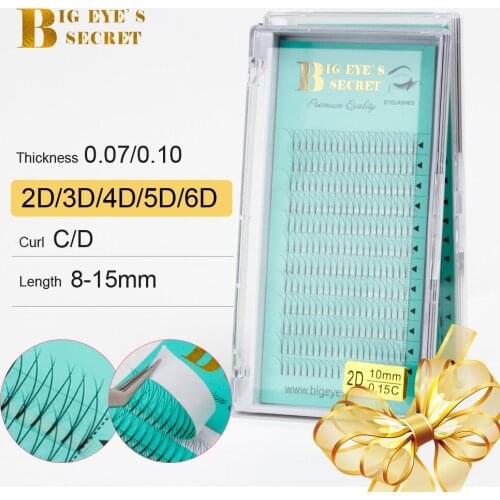 Big eyes secret Premade Fans 2D 3D 4D 5D 6D Lash Extension Makeup Lashes Eyelash Extension Pre Made Volume Lashes Fans