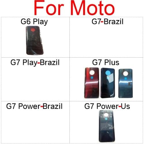 Battery Door Housing Glass Back Cover For Motorola Moto G6 Play G7 Plus G7 Play G7 Power Rear Back Battery Case Housing Adhesive
