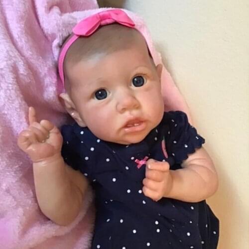 22 Inch Full vinyl Silicone baby doll Saskia Reborn Girl cotton body bebe reborn Like newborn rebirth Alive Play House toys gift