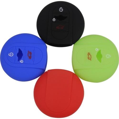 Kutery 10PCS Silicone Colorful Remote Car Key Cover Case 2BTN For BMW Mini Cooper Countryman Clubman F54 F55 F56 F60 Protection