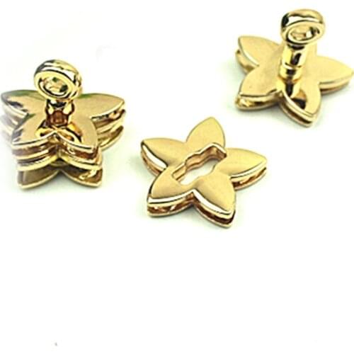 Star Shape Turn Twist Lock Metal Clasp For Shoulder Bag Handbag Purse Decor DIY Craft Hardware Bag Accessories Materials