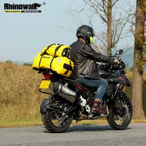 Rhinowalk Motorcycle Bag 65L Large Capacity Waterproof Backpack Tail Bag Multifunction Outdoor Sports Motorcycle Rear Seat Bag