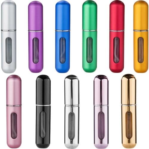 MUB - 6ml Mini Refillable Empty Aluminum Atomizer Perfume Bottles Scent Pump Spray Bottle Travel Portable Cosmetic Container
