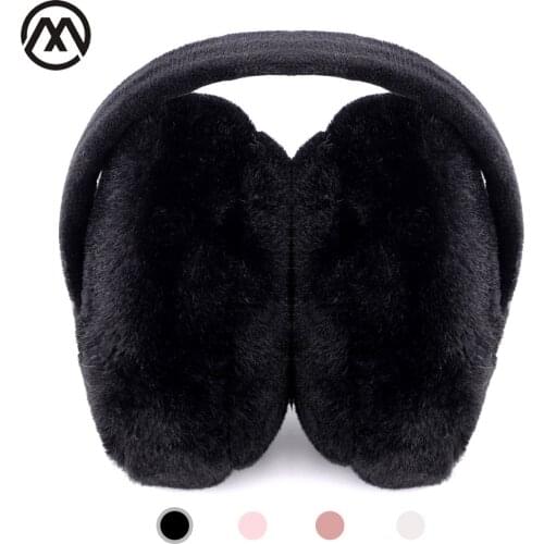 New fur solid color ladies earmuffs autumn and winter warm and comfortable unisex skiing Fur headphones casque antibruit cute