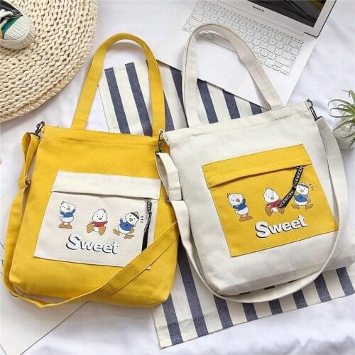 New High Quality Women Handbags Canvas Shoulder Messenger Bags Environmental Shopping Bag Ladies Tote Package Bolsa