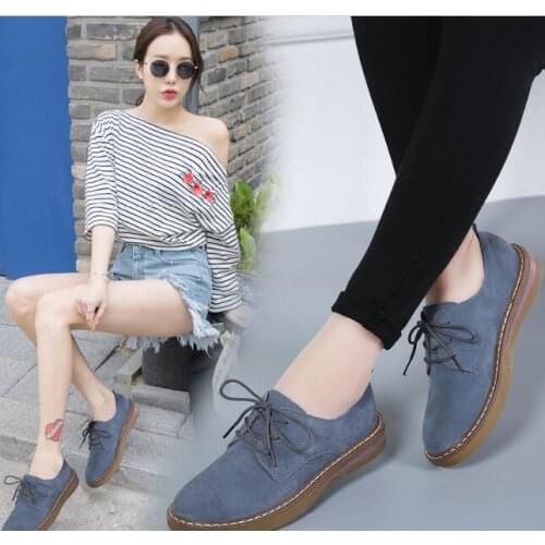 Autumn sprinGenuine Leather lace up Sneakers Women flats Shoes Casual Breathable Shoes Female Soft Leather Flats Ladies Sneakers
