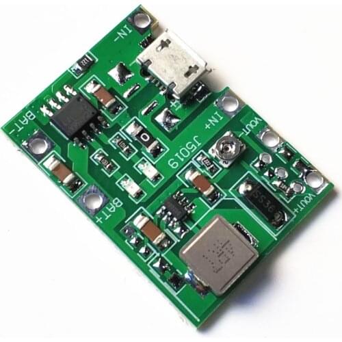 2021 New 18650 Lithium Battery Charger Boost Module 3.7V Step Up 9V 5V 2A Adjustable Integrated Circuit Board