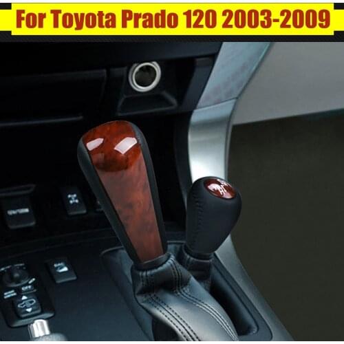 PU Leather Car Automatic Gear Shift Knob Gearstick Shifter Lever Knob For Toyota Prado 120 2003 2004 2005 2006 2007 2008 2009