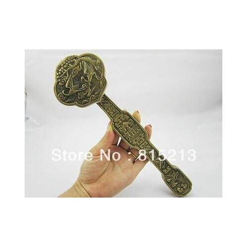 Wang 000152 Chinese Bronze Ruyi Scepter Meaning good luck