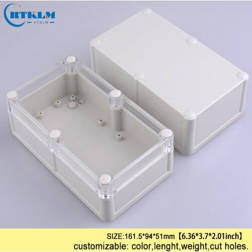 Waterproof junction box Clear Cover Sealed DIY ABS Plastic Wire Box Waterproof Electric Junction Box with Fixe 161.5*94*51mm