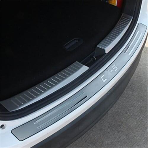 REAR OUTER BUMPER PROTECTOR TRIM DOOR SILL SCUFF COVER PLATE ACCESSORIES Fit For Mazda CX-5 CX5 2013 -2019 Car Styling
