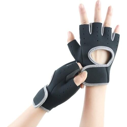 1 Pair Men Women Fitness Gloves Anti-slip Sports Training Half-Finger Horizontal Bar Cycling Weightlifting Body Building Gloves