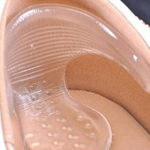 1 Pair Silicone Soft Insert Heel Liner Grips T-Type Thread High Comfort Pads Feet Care Accessories