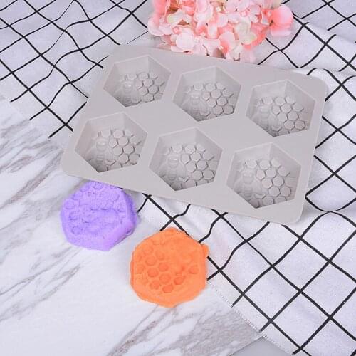 1 Pc 6 Cavity Silicone Bee Hive Decor Handmade Soap Mould Resin Mold