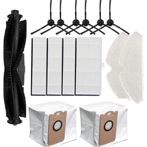 15 Pcs Kit for Proscenic M7 Pro Vacuum Cleaner Accessories,1 Roller Brush,6 Side Brush,4 Filters,2 Mop Cloth,2 Dust Bag