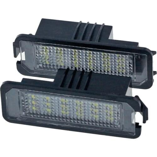 2Pcs 12V Led Number License Plate Light Lamps For Golf 4 5 6 7 Car License Plate Lights Exterior Accessories