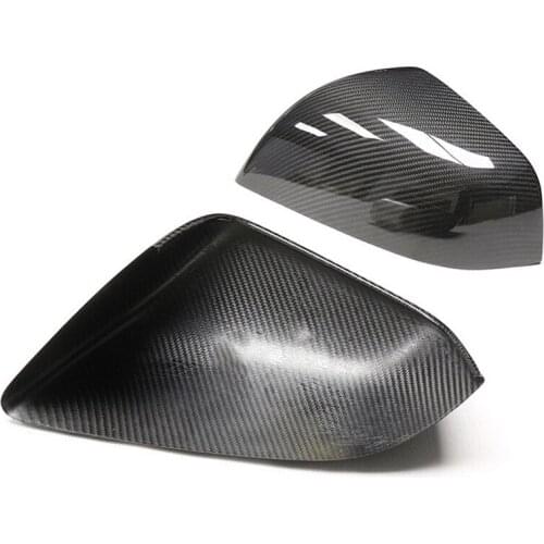 2pcs For Tesla Model S X Car Side Wing Mirror Cover Real Carbon Fibe Replacement Auto Rearvier Mirror Cover Cap Car Accessories