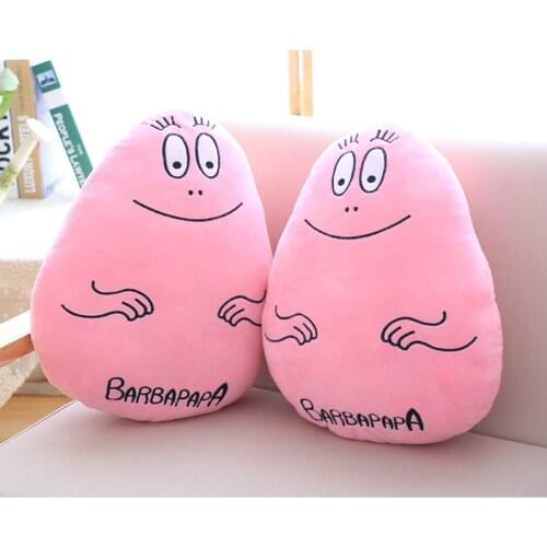 40x35cm 1 pcs ins Soft Stuffed Rare Big Barbapapa Plush Toy Doll Barbapapa pillow Room decoration