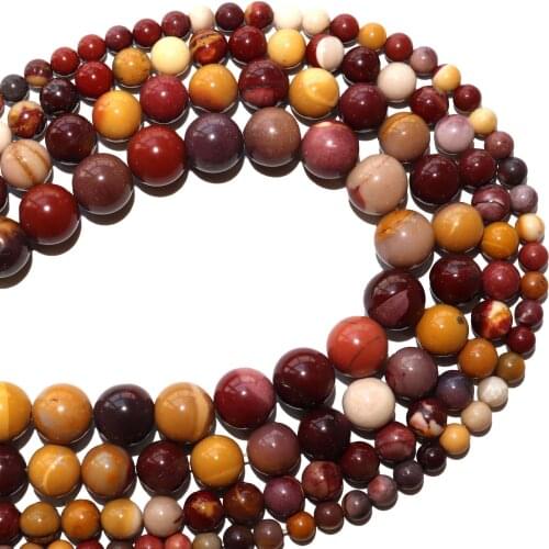 Free Shipping Natural Stone Mookaite Stone Round Beads 4 6 8 10 12 MM Pick Size For Jewelry Making Charm Diy Bracelet Necklace