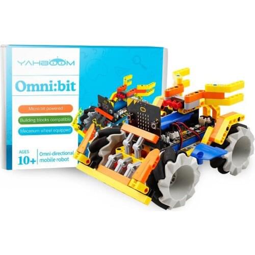 BlueRaven Micro:Bit Programmable Omni:Bit Smart Robot Car with Mecanum Wheel