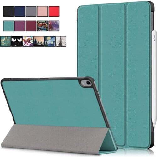 Tablet for iPad Air 2020 Case 10.9 inch Tri-fold PU Leather Stand Smart Cover Funda for iPad Air 4 Case 2020 Tablet Shell Coque
